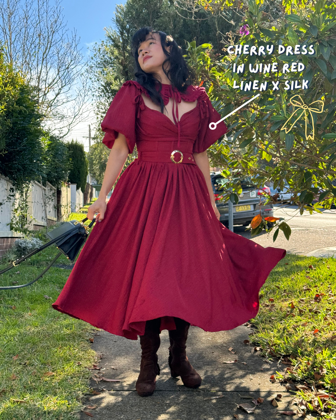 Linen x Silk - Wine Red