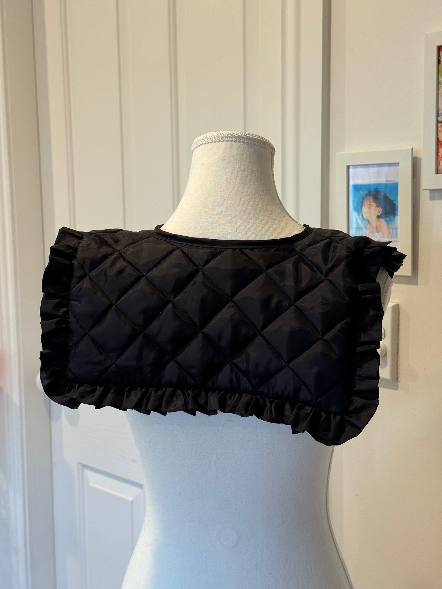 Puffy Quilted collar - Black Poly