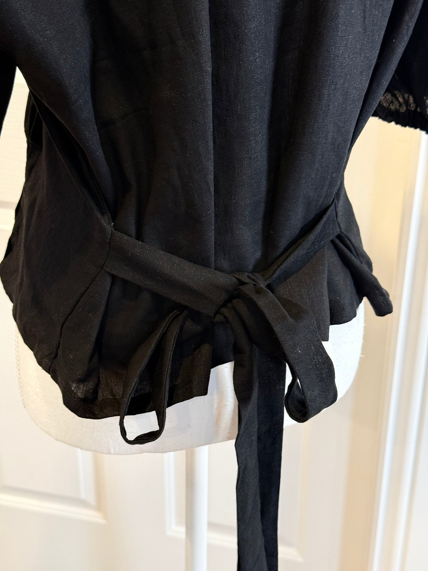 Eloise Top - Black Linen