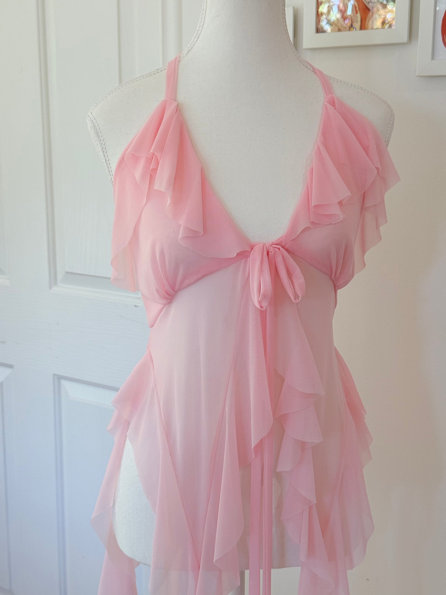 Jellyfish Overdress - Baby Pink Tulle Mesh
