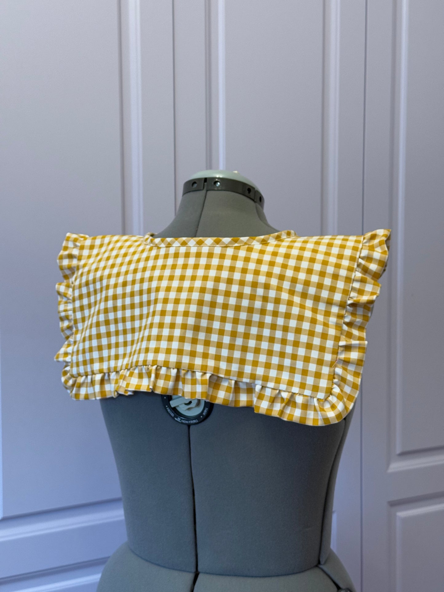 Sailor collar - Yellow Check Cotton x Poly