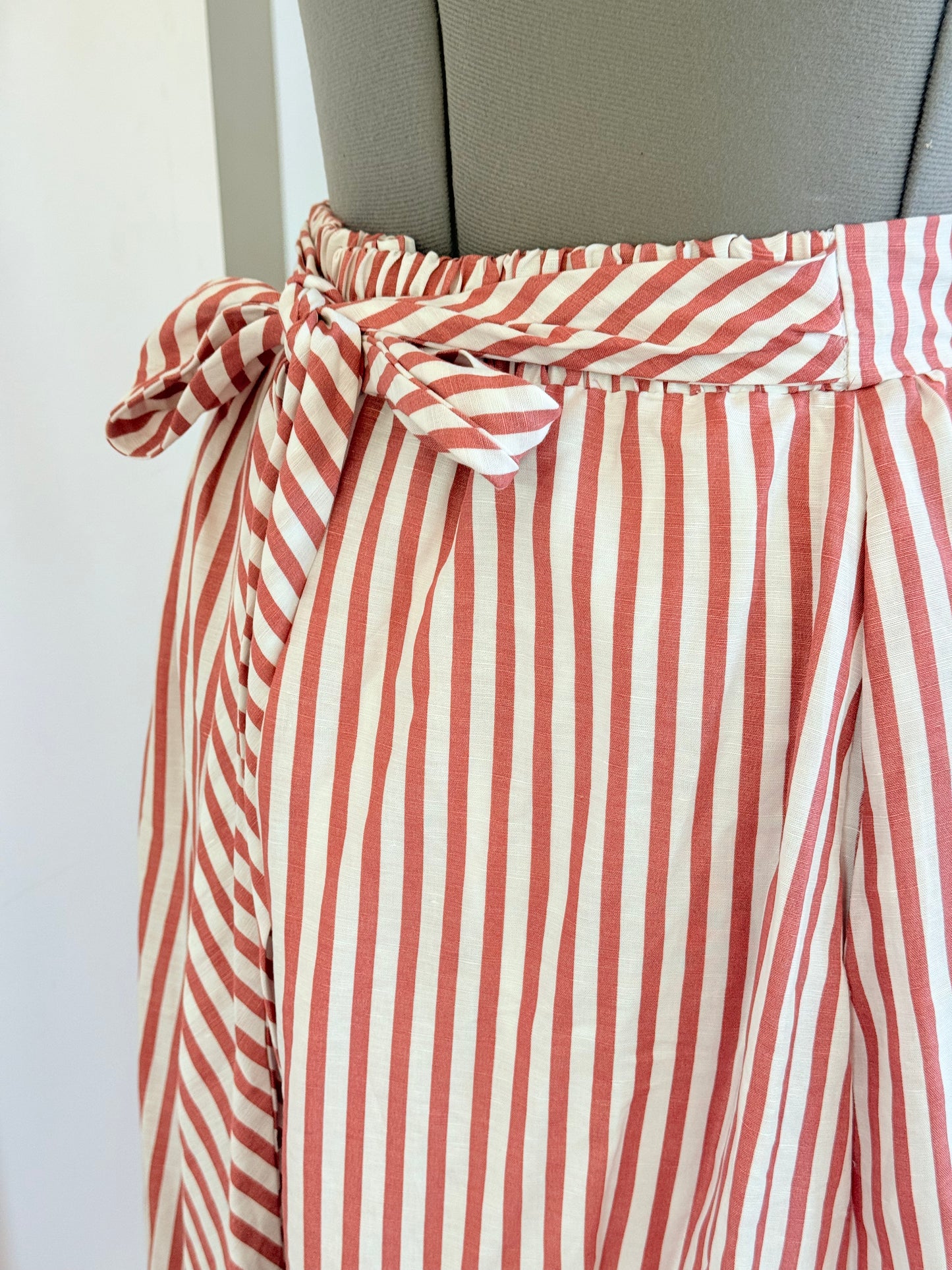 Ruffle skirt - Brown Stripes Cotton