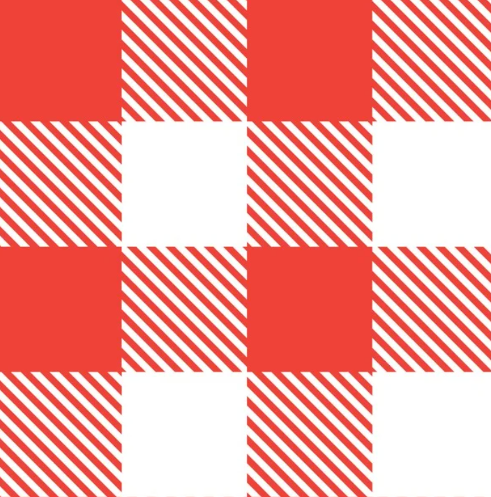 Cotton x Poly Blend - Red Check (Large)