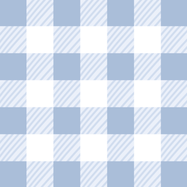 Cotton x Poly Blend - Navy Blue Check (Small)