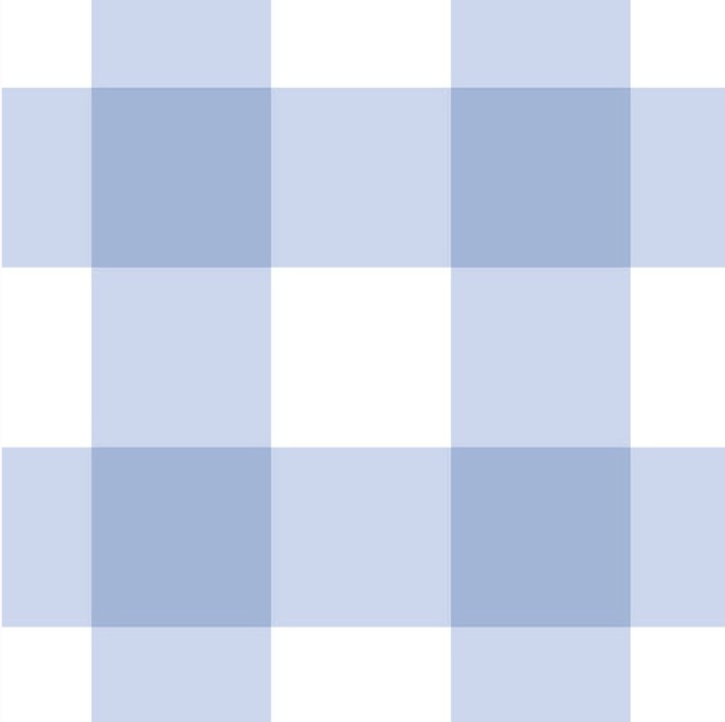 Cotton x Poly Blend - Navy Blue Check (Large)