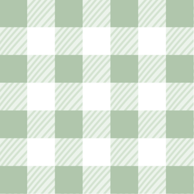 Cotton x Poly Blend - Sage Green Check (Small)