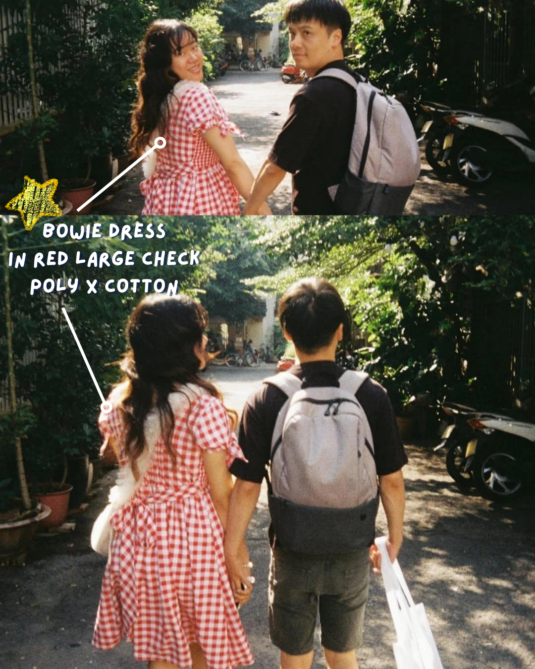 Cotton x Poly Blend - Red Check (Large)