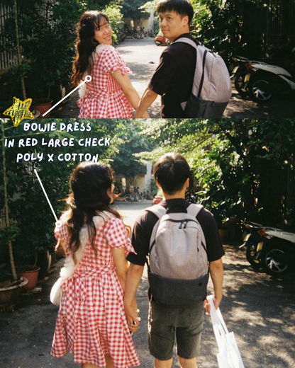 Cotton x Poly Blend - Red Check (Large)