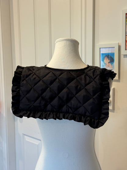 Puffy Quilted collar - Black Poly