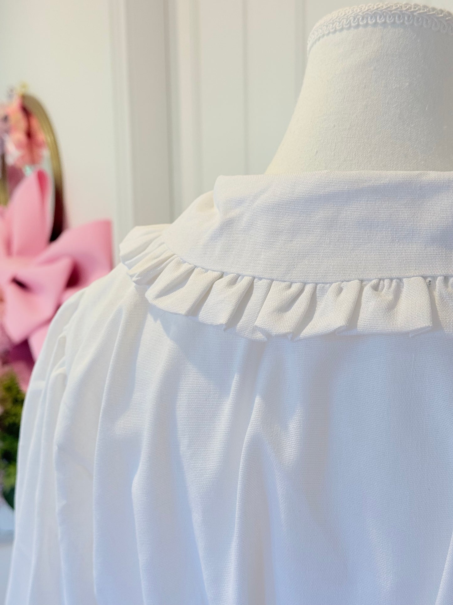 Eloise Top - White Linen