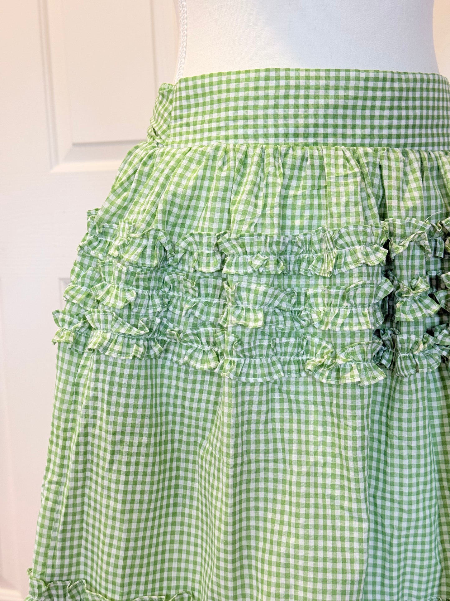 Cabbage Patch Set - Green Gingham Cotton