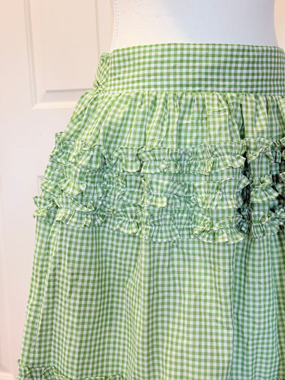 Cabbage Patch Set - Green Gingham Cotton