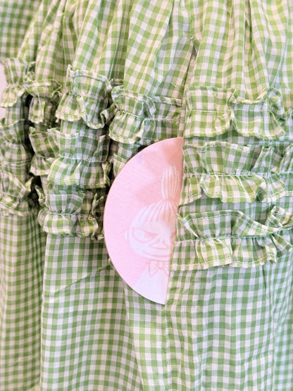 Cabbage Patch Set - Green Gingham Cotton