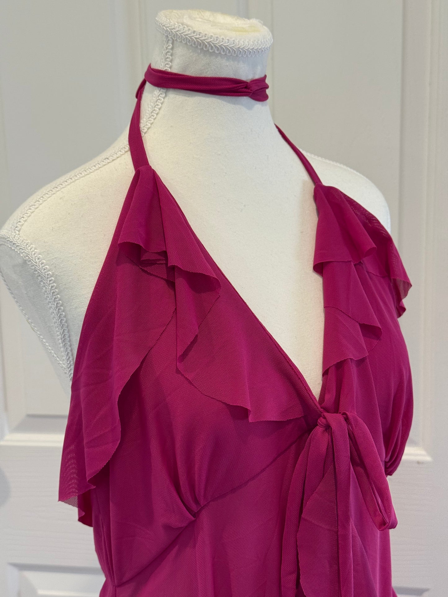 Jellyfish Overdress - Wine Red Tulle Mesh