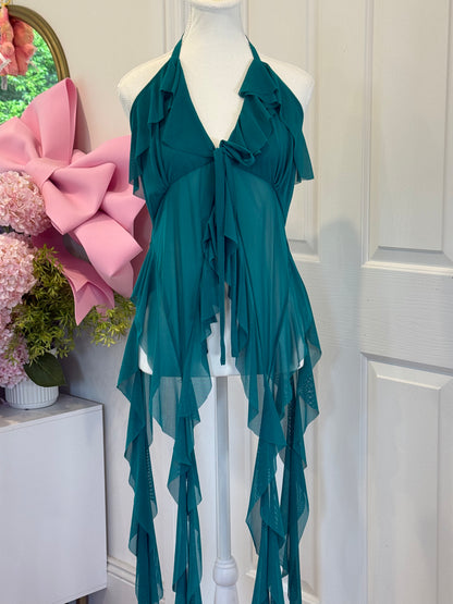Jellyfish Overdress - Emerald Tulle Mesh