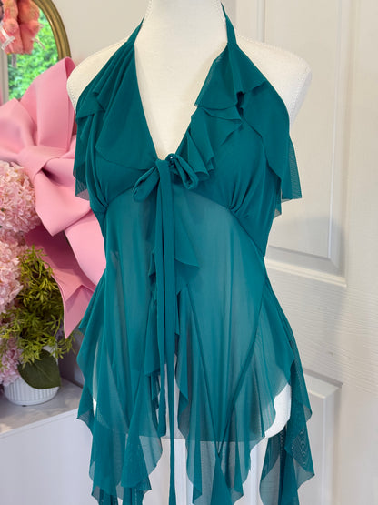 Jellyfish Overdress - Emerald Tulle Mesh