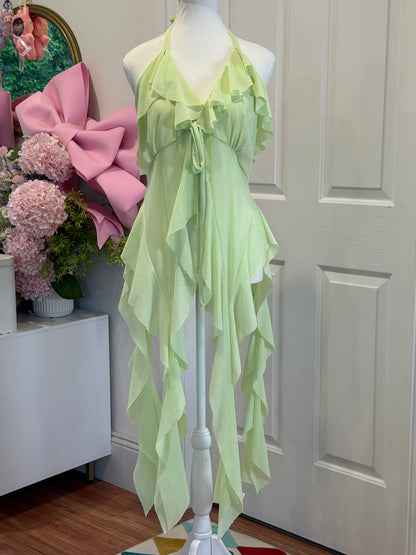 Jellyfish Overdress - Green Tulle Mesh