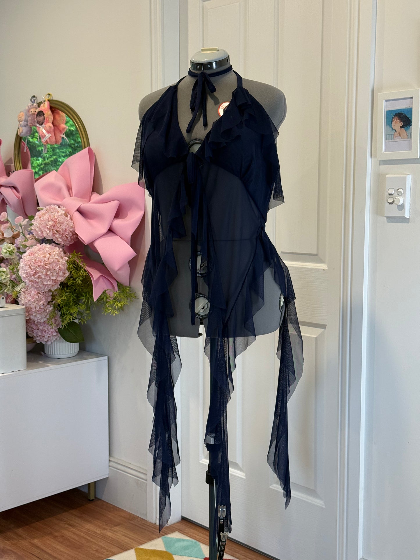 Jellyfish Overdress - Navy Tulle Mesh
