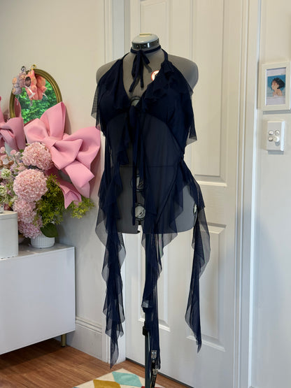 Jellyfish Overdress - Navy Tulle Mesh