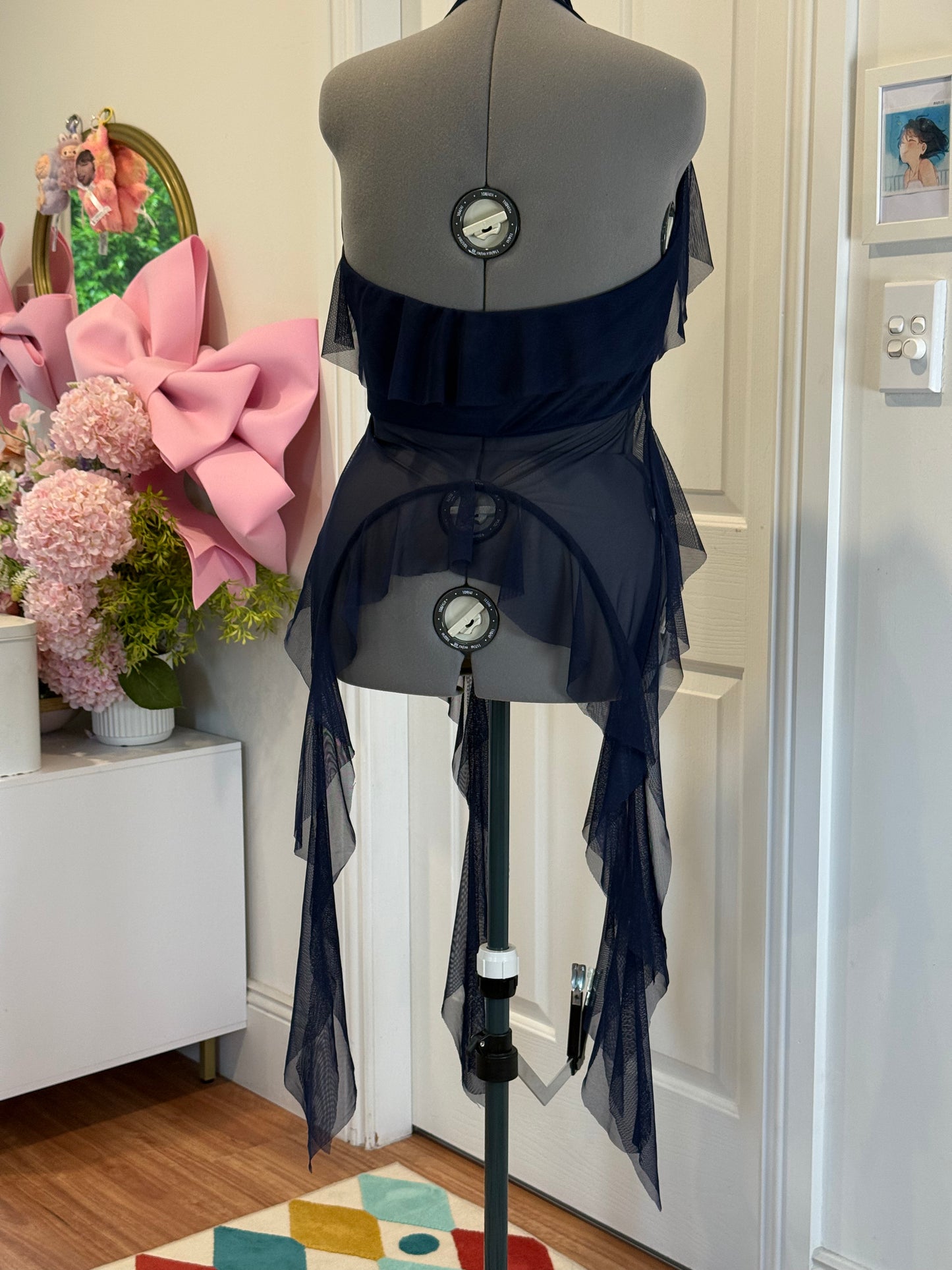Jellyfish Overdress - Navy Tulle Mesh