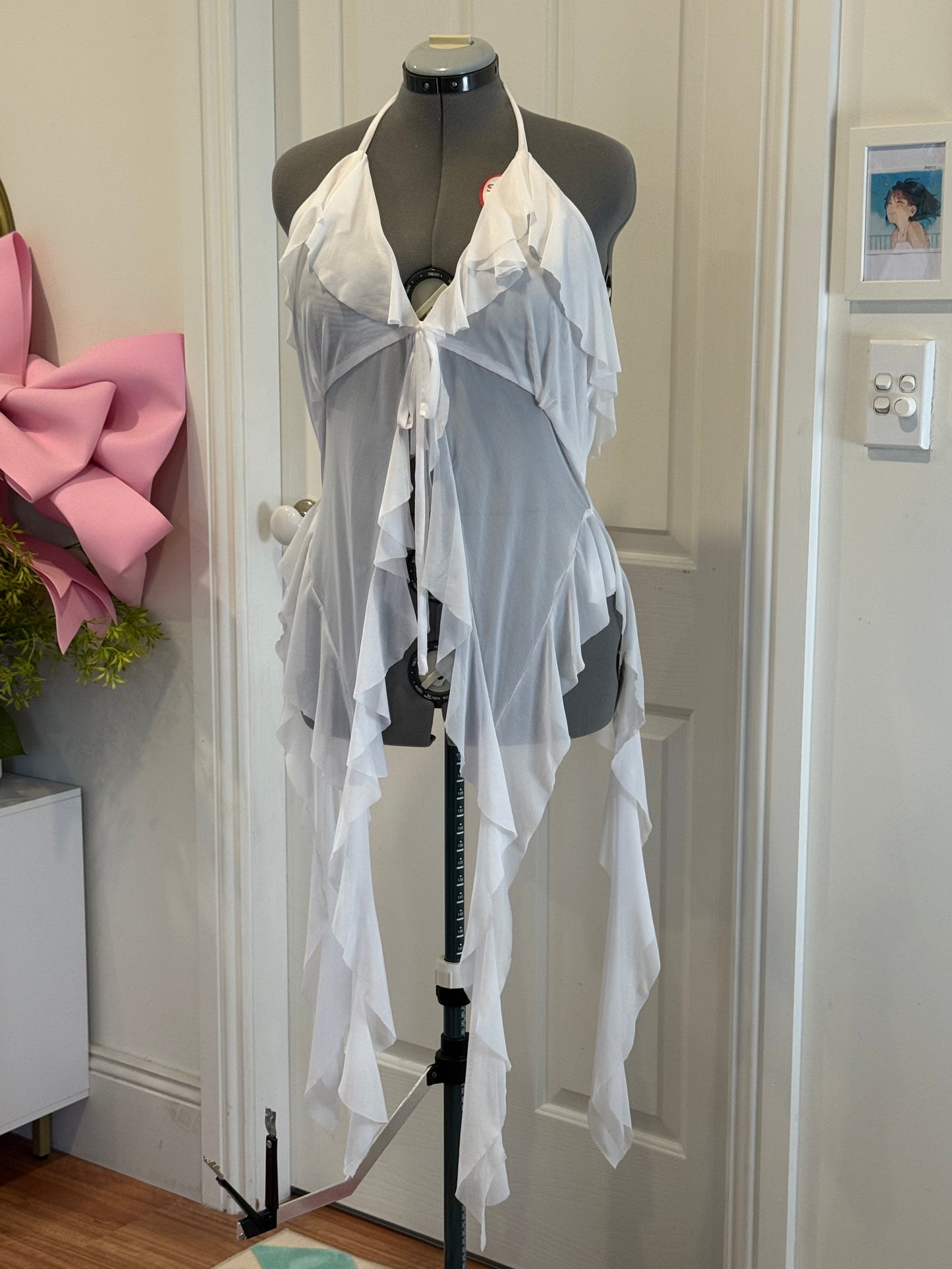 Jellyfish Overdress - White Tulle Mesh