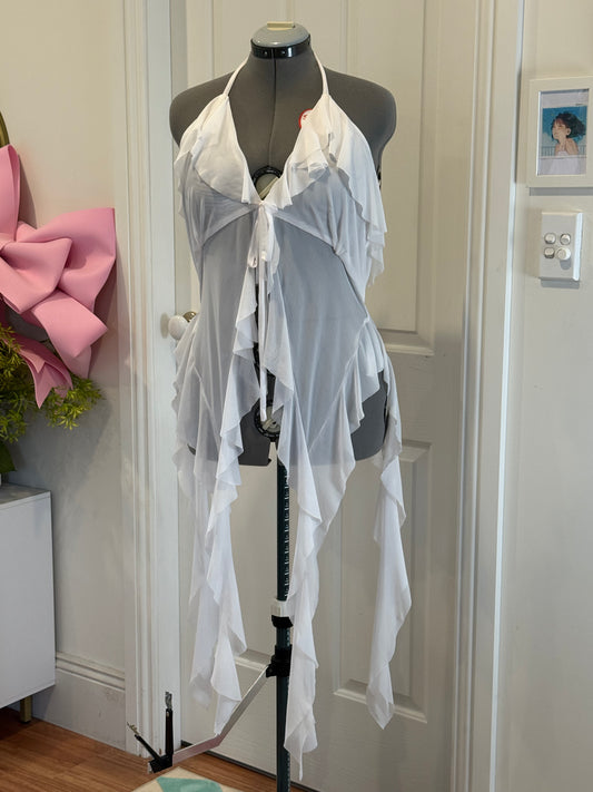 Jellyfish Overdress - White Tulle Mesh