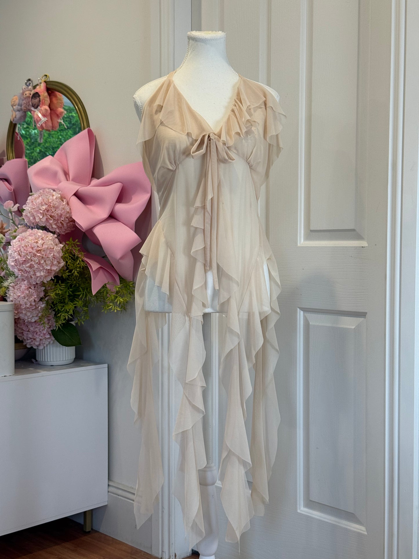 Jellyfish Overdress - Cream Tulle Mesh