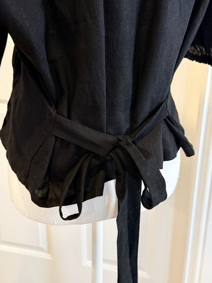 Eloise Top - Black Linen