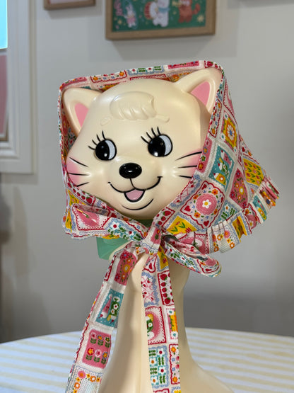 Babushka Scarf - Melon Soda Patchwork Japanese Cotton