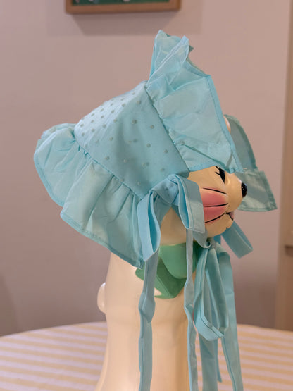 Headdress - Blue Cotton