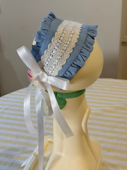 Headdress - Dusty Blue Linen