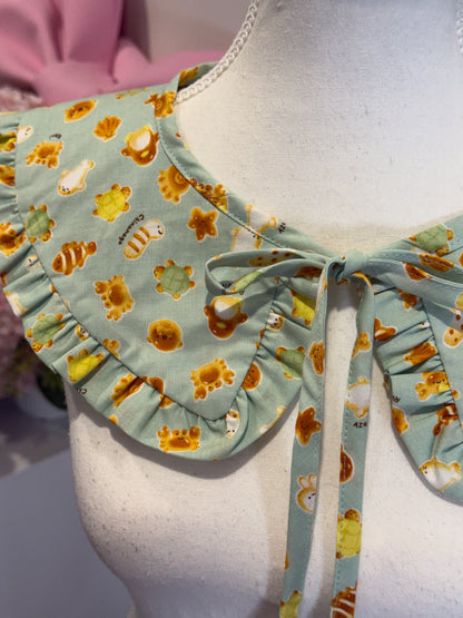 Sailor collar - Sea Creatures Pastries Japanese Cotton