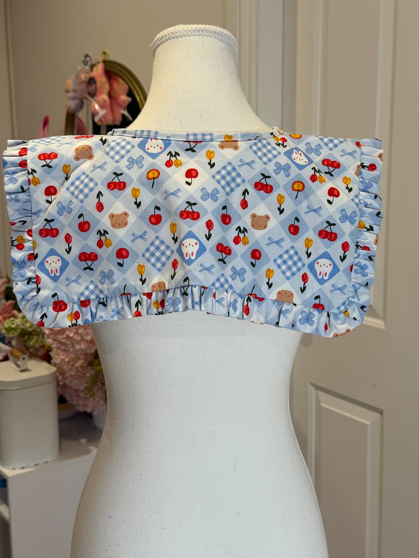 Sailor collar - Cute Blue Patchwork Japanese Cotton