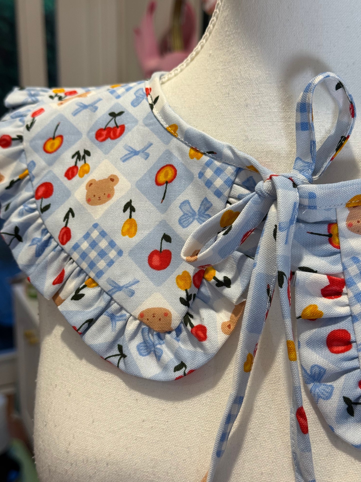 Sailor collar - Cute Blue Patchwork Japanese Cotton