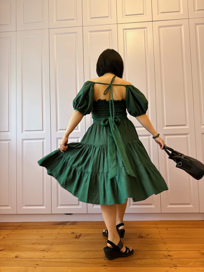 Linen x Silk - Emerald