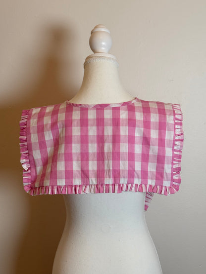 Madoka collar - Pink Gingham Cotton