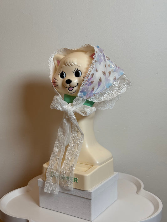 Babushka Scarf - Multicolour Sequin Floral