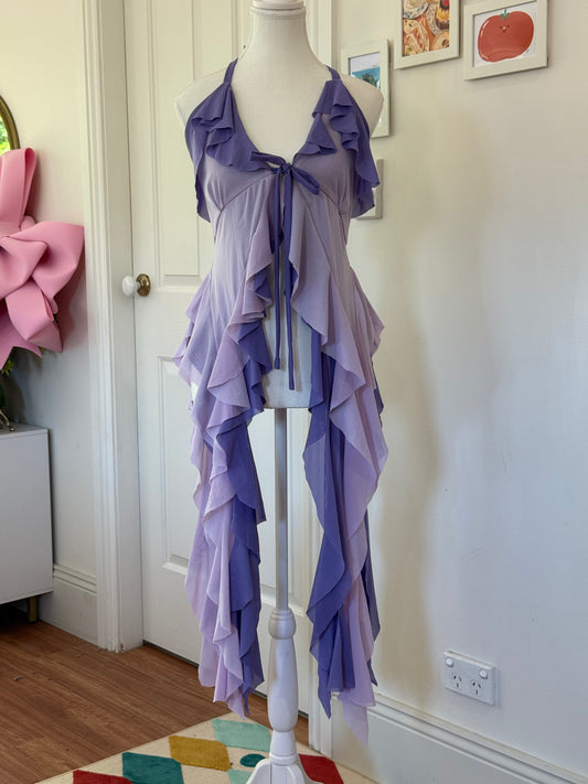 Duotone Jellyfish Overdress - Purple x Lavender Tulle Mesh