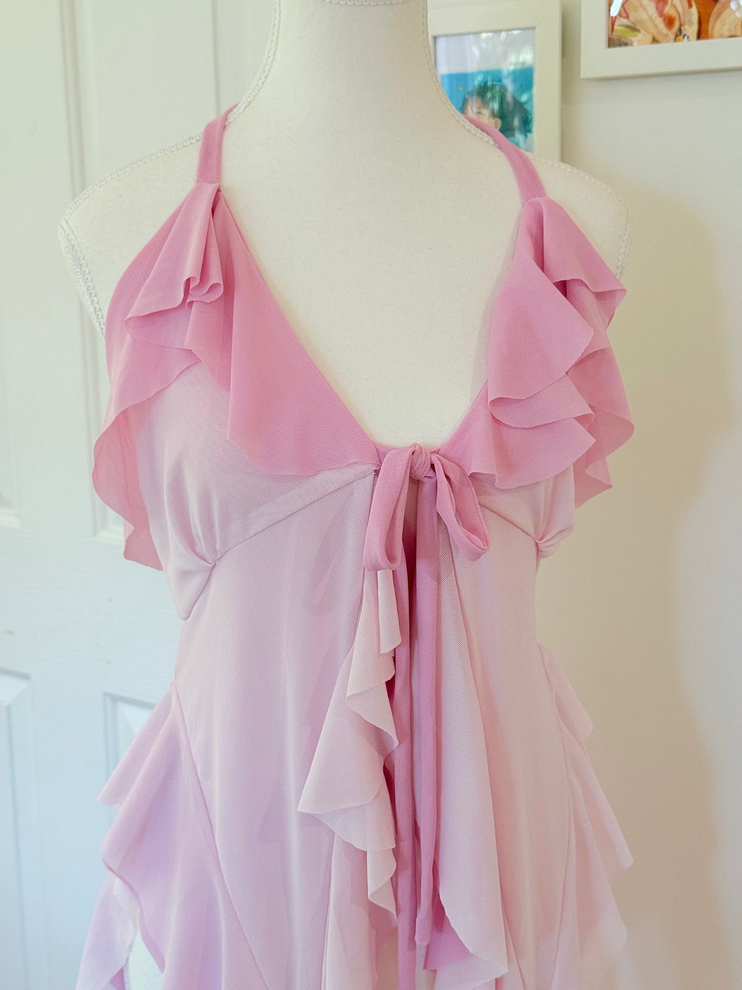 Duotone Jellyfish Overdress - Baby Pink x Dusty Pink Tulle Mesh