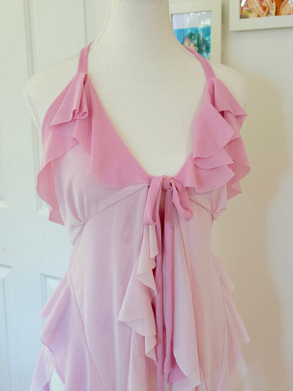 Duotone Jellyfish Overdress - Baby Pink x Dusty Pink Tulle Mesh