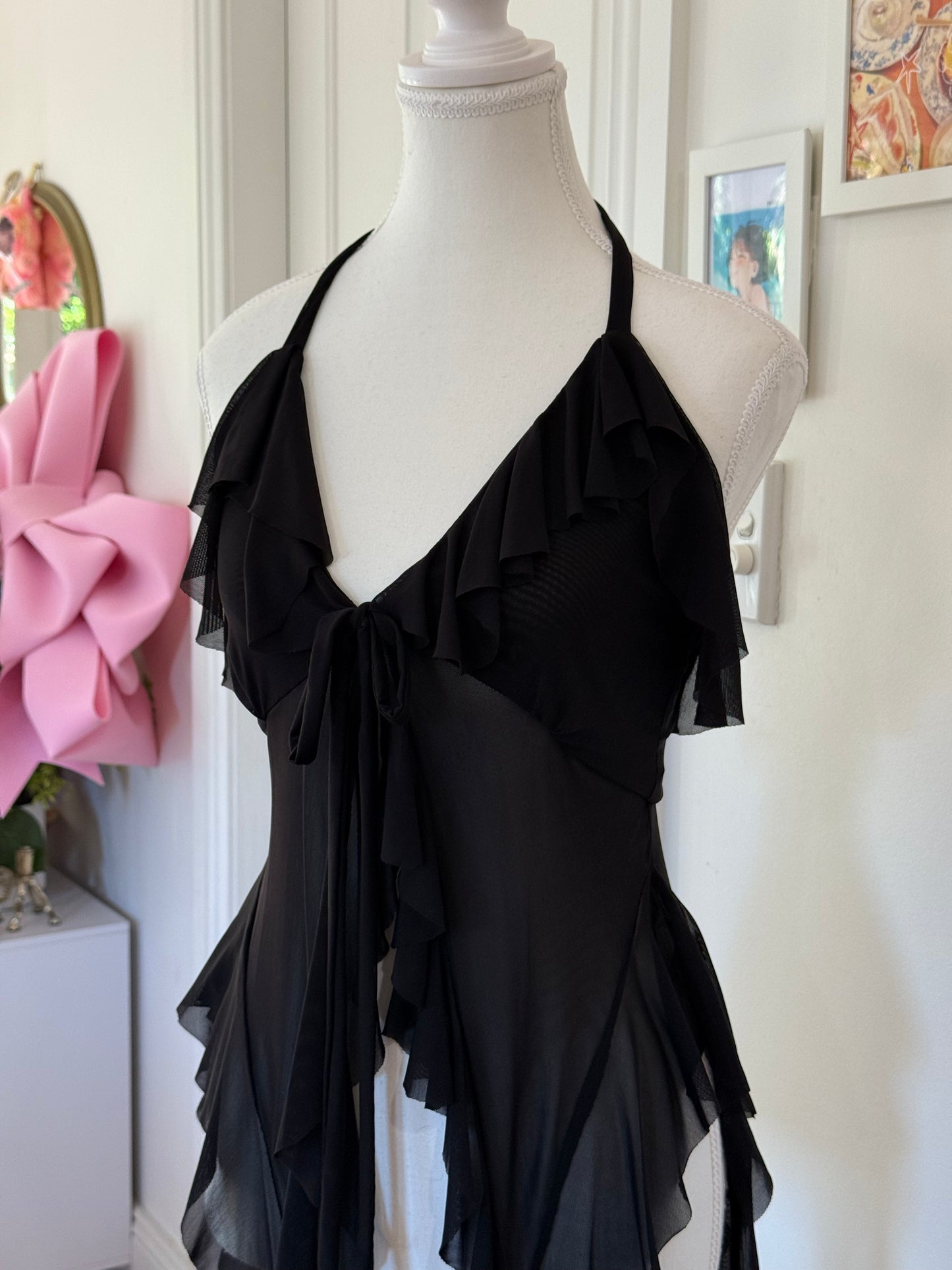 Jellyfish Overdress - Black Tulle Mesh