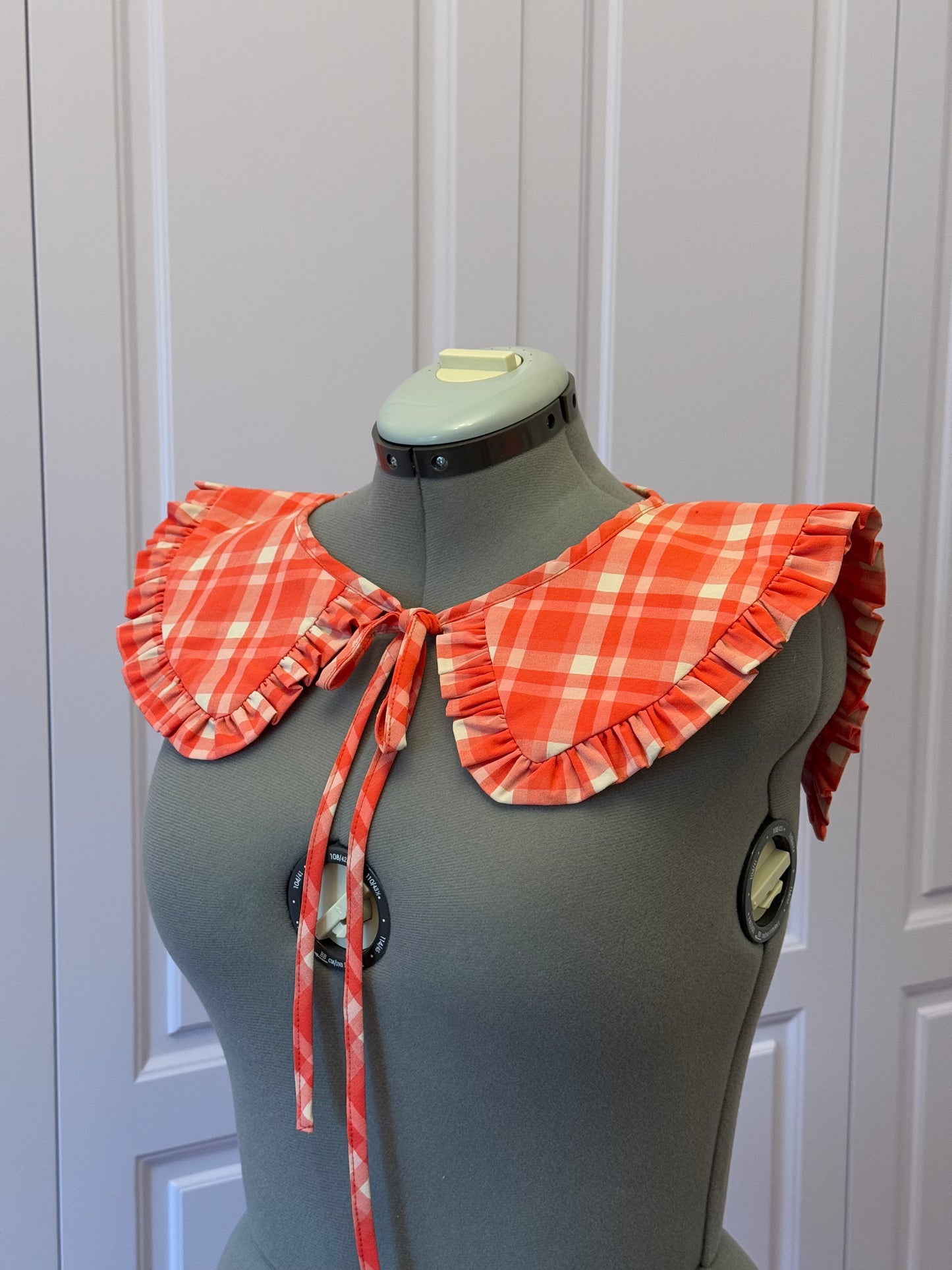 Sailor collar - Red Picnic Check Cotton x Poly