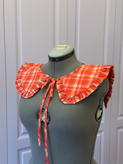 Sailor collar - Red Picnic Check Cotton x Poly