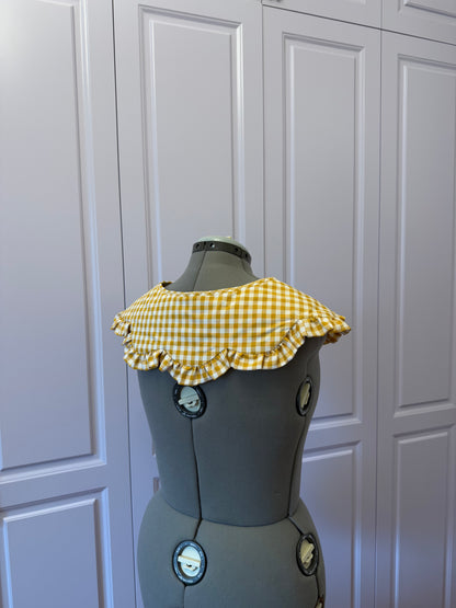 Flower collar - Yellow Check Cotton x Poly