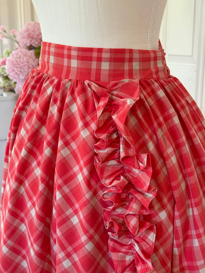 Daisy skirt - Red Picnic Cotton x Poly