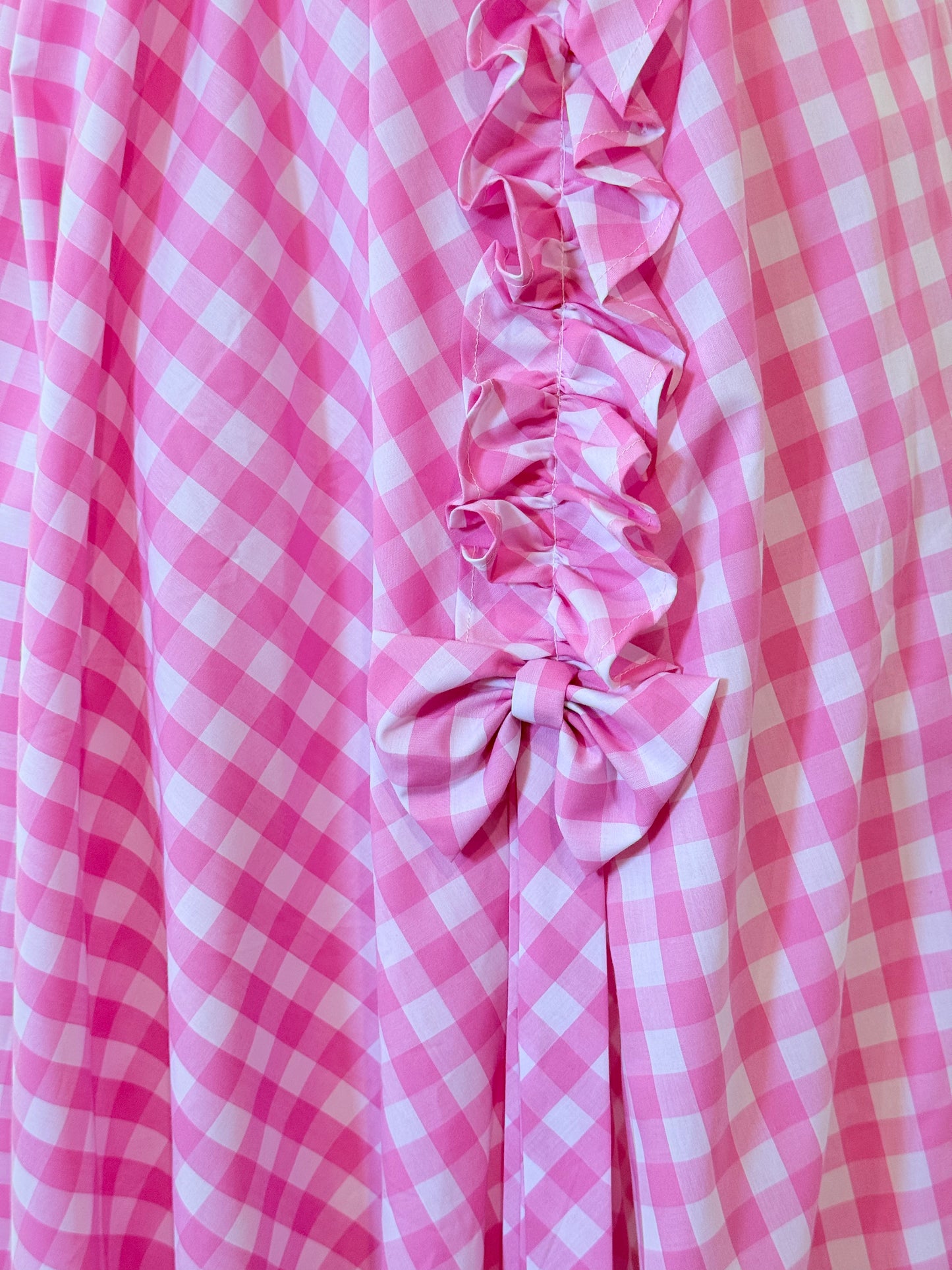 Daisy skirt - Pink Gingham Cotton x Poly