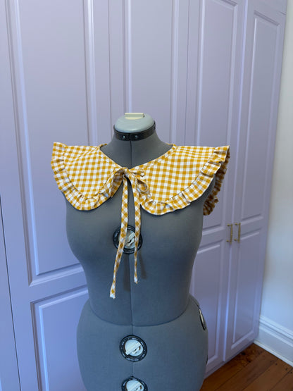 Sailor collar - Yellow Check Cotton x Poly