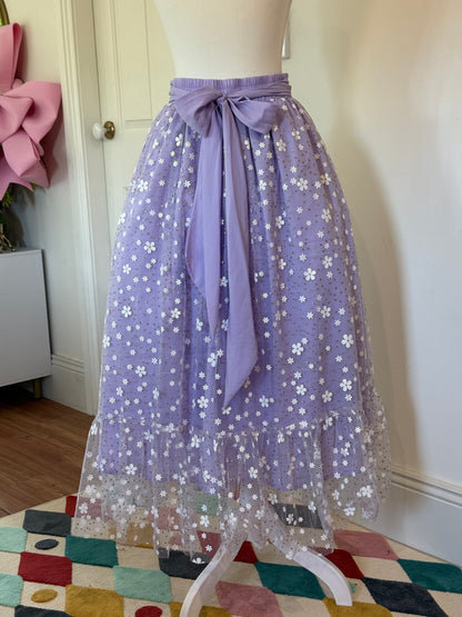 Ruffle skirt - Lavender Floral Tulle