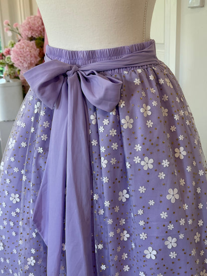 Ruffle skirt - Lavender Floral Tulle