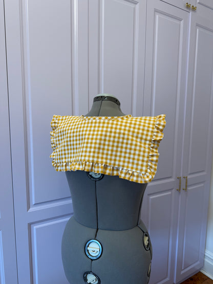 Sailor collar - Yellow Check Cotton x Poly